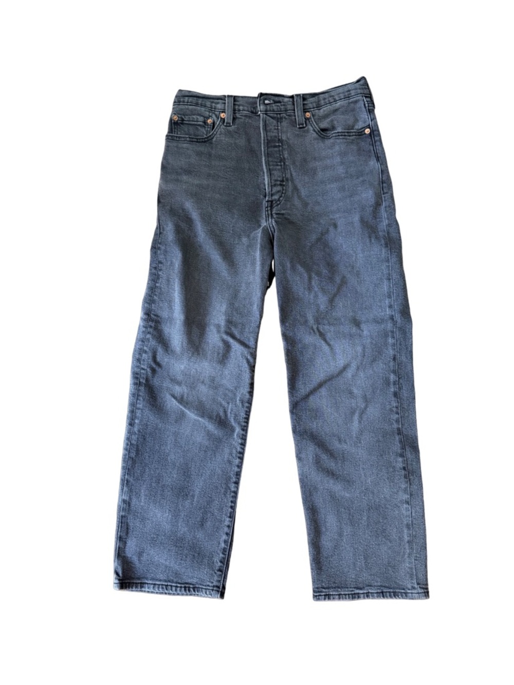 Levi’s - Women Ribcage Straight Ankle (black wash, size 28)